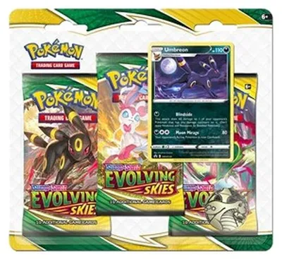Produktbild von Pokemon Evolving Skies: Umbreon 3-Pack Blister Deutsch