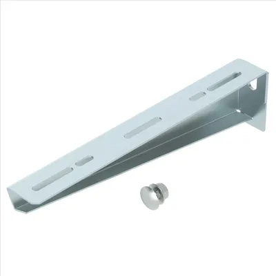 Produktbild von OBO Wand- und Stielausleger, Befestigungsschraube M10x25, B310mm, Stahlbandverzinkt, 1 Stk.