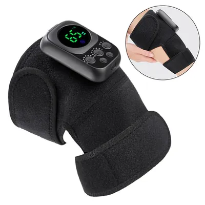 Produktbild von Kabellose Beheizte Kniebandage, Knieheizkissen Mit APP Touchscreen-Steuerung, Mit 6 Heizstufen, 8 Massagemodi, Timer-Einstellungen, Und 5000mAh-Akku
