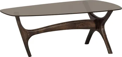 Produktbild von Flash Couchtisch Mangoholz/Glas Walnuss