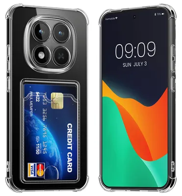 Produktbild von kwmobile Hülle mit Kartenfach kompatibel mit Xiaomi Redmi Note 15 Pro 5G - Handyhülle Redmi Note 15 Pro 5G mit Kartenfach - Soft Case - Schutzhülle in