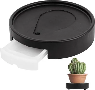 Immagine prodotto di Rullo rotondo per piante da esterno Rullo rotondo per piante Diametro 20 cm Portata 50 kg Rullo per fiori con vaschetta per l'acqua e 4 ruote universali per uso interno ed esterno