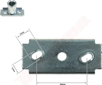 Produktbild von Messernabe Ersatzteil Wellendurchmesser 22,20 mm, Höhe 55 mm, Lochabstand 60 mm