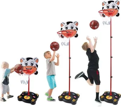 Produktbild von Basketballset für Kinder, tragbar und verstellbar, für Innen- und Außenbereich