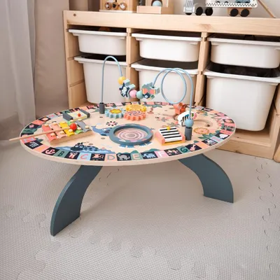 Image de Table éducative en bois 7in1, musicale, sensorielle