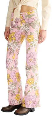 Image de Wrangler - Jeans pour femmes - Coupe évasée - Modèle Montana - Motifs floraux vintage