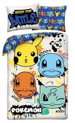 Obrázek produktu pro Sada ložního prádla Pokemon pro postel 140x200 cm