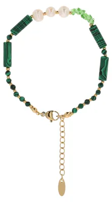 Image de Bracelet NAHIMA pour femme - or et émeraude, taille unique