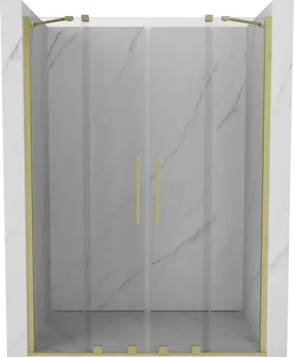 Zdjęcie produktu dla Mexen Velar Duo drzwi prysznicowe rozsuwane 140 cm, transparent, złote szczotkowane - 871-140-000-02-55