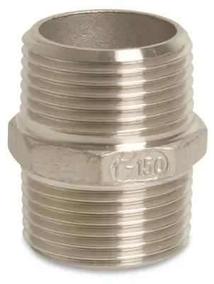 Obrázek produktu pro Závitové šroubení Dvojitá vsuvka z nerezové oceli 3/4" AG