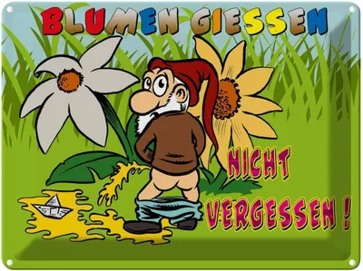 Produktbild von vianmo Blechschild 30x40 cm Blumen giessen nicht vergessen Spruch Zitat
