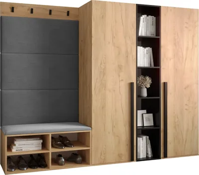 Produktbild von Garderobe MIRO Set 8 mit gepolsterten Paneelen Industrial Design