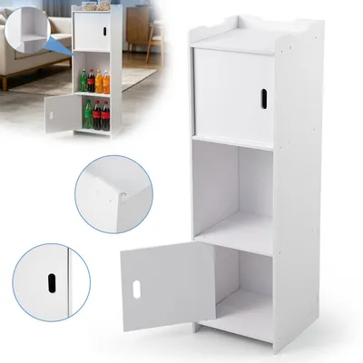 Produktbild von Kleiner Badezimmerschrank, Schmaler, Badezimmerschrank, für Wohnzimmer, WC, Küche, Eingangsbereich