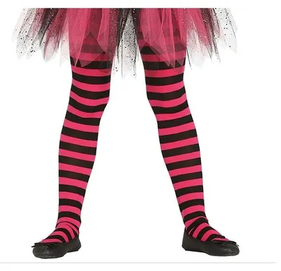 Obrázek produktu pro Kids' Favorite pruhované punčochy princezna růžovočerná