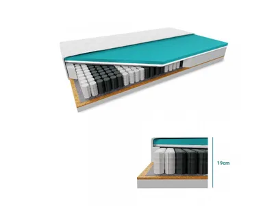 Obrázek produktu pro Kokosová matrace COCO MAXI 19 cm 120 x 200 cm Ochrana matrace: VČETNĚ chrániče matrace