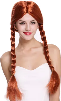 Produktbild von WIG ME UP Perücke 2 Geflochtene Zöpfe Rot 90958-ZA131