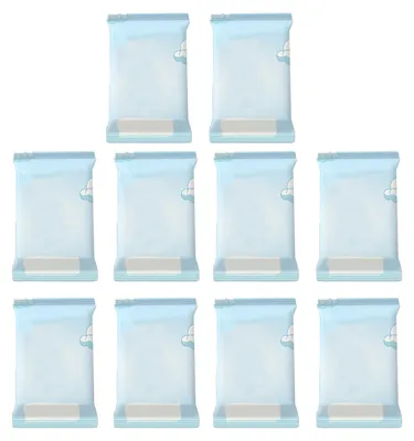 Produktbild von 1 Beutel mit 10 Stück Baby-Feuchttücher aus Vliesstoff, tragbar, für Säuglinge, feuchtigkeitsspendende Reinigung