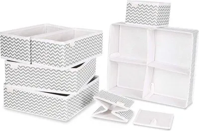 Immagine prodotto di Organizer pieghevole per vestiti, armadio in tessuto per biancheria intima, calzini e accessori