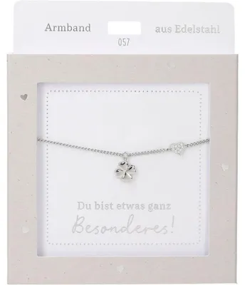 Produktbild von Depesche Armband Silber Kleeblatt Freundschaft Geschenk Mädchen