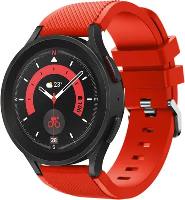 Produktbild von Strap-it Samsung Galaxy Watch 5 Pro Silikonarmband (Rot)
