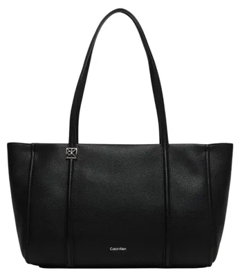 Produktbild von Calvin Klein EMBLEM HW PEBBLE TOTE Damen Tasche Schwarz : Größe - UNICA Größe: UNICA