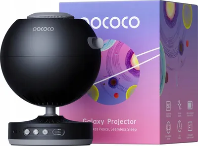 Zdjęcie produktu dla Projektor gwiazd POCOCO Galaxy Lite, projektor gwiaździstego nieba, czarny