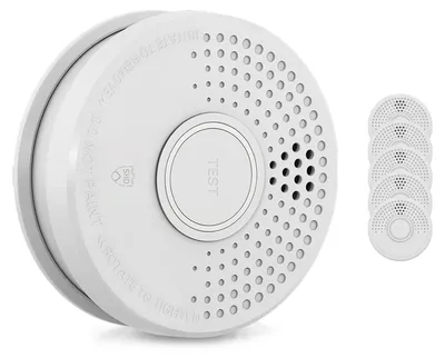 Produktbild von SHD by OneConcept Rauchmelder, 6x Mini-Rauchmelder, Feuermelder mit Batterie, Rauchmelder 6er-Set für Zuhause, Küche, Büro, Wohnwagen, Optischer Sensor Brandmelder mit Testfunktion & Stummschaltung