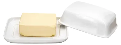 Produktbild von Bärbel Butterdose mit Deckel weiß rechteckig für 250g Porzellan
