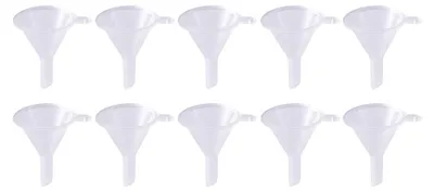 Produktbild von 10 kleine Trichter, Unterverpackungstrichter, Kunststofftrichter, Mini-Trichter, Kosmetikflüssigkeitstrichter