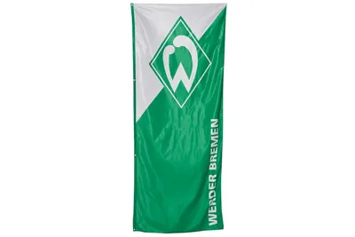 Produktbild von SV Werder Bremen Hissfahne grün-weiß 120x300cm