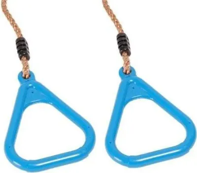 Produktbild von Turngeräte Turnringe aus Kunststoff Zubehör für Spielplatz Turnen Gymrings | Hellblau