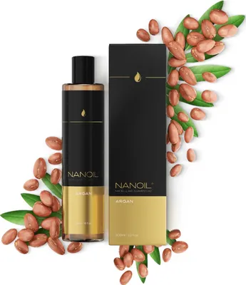 Produktbild von Mizellen Shampoo mit Arganöl Nanoil Argan Micellar Shampoo 300ml - Glättung