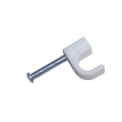 Produktbild von Kabelklemmen rund 8mm WEISS (30Stück) Blister 1135