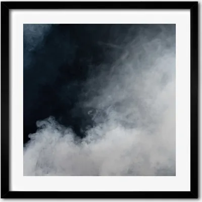 Produktbild von Bild - 50 cm x 50 cm - MDF - Rahmen, Wandkunst - Weißer Rauch