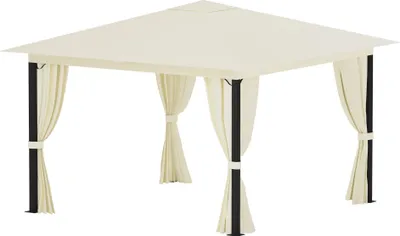 Produktbild von ALEOS Garten-Pavillon Monza 3x3 Meter, cremeweiß 9m² wasserdicht UV30+