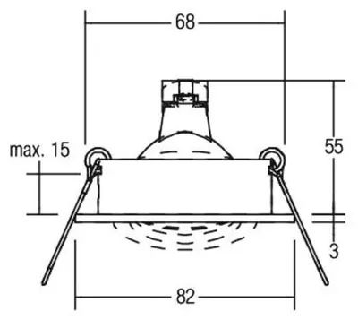 Immagine prodotto di Faretto da incasso LV GX5.3 max 50W - Downlight / spot / Floodlight 1x50W 00006308