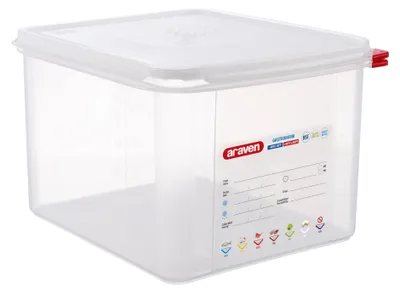 Lebensmittelbehälter GN1/2, durchsichtig, 12,5 L, PP