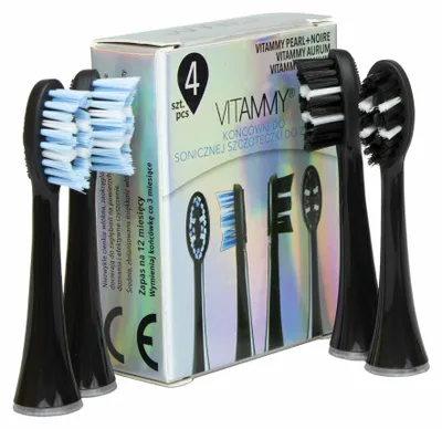 Image de VITAMMY PEARL + Black : têtes de rechange pour brosse à dents