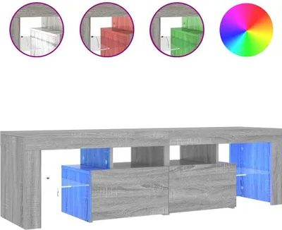 Produktbild von vidaXL TV-Schrank mit LED-Leuchten Grau Sonoma 140x36,5x40 cm