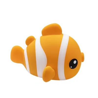 Produktbild von USB-aufladbares Nachtlicht Kinder, Clownfisch-Design, dimmbar mit Timer und Touch-Funktion, Silikon Nachtlampe für Babyzimmer, süße Kinderzimmerdekoration