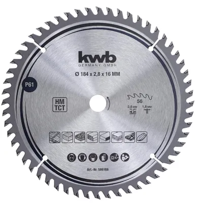 Productafbeelding van kwb 586168 Hartslijpschijf voor cirkelzaag, 184 x 16 mm, 1 stuk