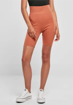 Productafbeelding van Damesbroek Urban Classics, hoge taille, fietsshort, terracotta - 3XL