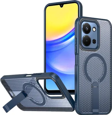 Immagine prodotto di Custodia raffreddante per Xiaomi Redmi 15C 5G / 4G Hybrid con MagSafe e supporto blu