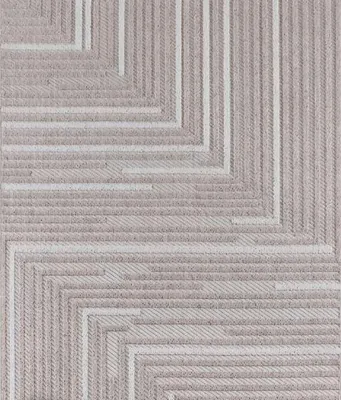 Productafbeelding van Woonkamer tapijt, geometrisch patroon, kortvlies, beige en grijs, lijnpatroon