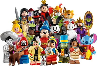 Produktbild von LEGO 71038 Minifiguren Disney 100, 1 von 18 Charakteren zum Sammeln, Überraschungstüte mit Spielzeug zum Bauen mit Micky Maus, Stitch, Mulan & mehr (1 Stück - zufällig gewählter Stil)
