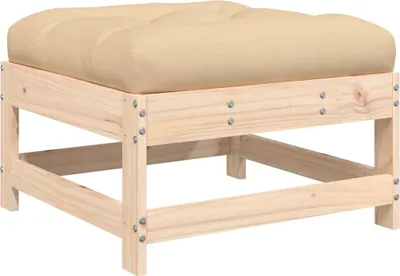 Produktbild von vidaXL Gartenhocker mit Kissen Massivholz Kiefer