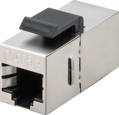 Produktbild von Keystone-Modul RJ45-Kupplung CAT 5e, STP 15,95 mm breit, 2x RJ45-Buchse (8P8C)