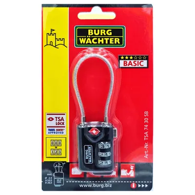 Obrázok produktu pre BURG-WÄCHTER TSA 74, diskový zámok, Zámok na heslo, Sklad, Box na náradie, Workshop, Čierna, Kolo, CE