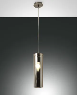 Produktbild von Fabas Luce Pendelleuchte LB25 Nickel satiniert fum excl.E27