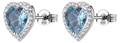 Immagine prodotto di Orecchini a cuore in argento Fancy Cloud Azzurro FCL127